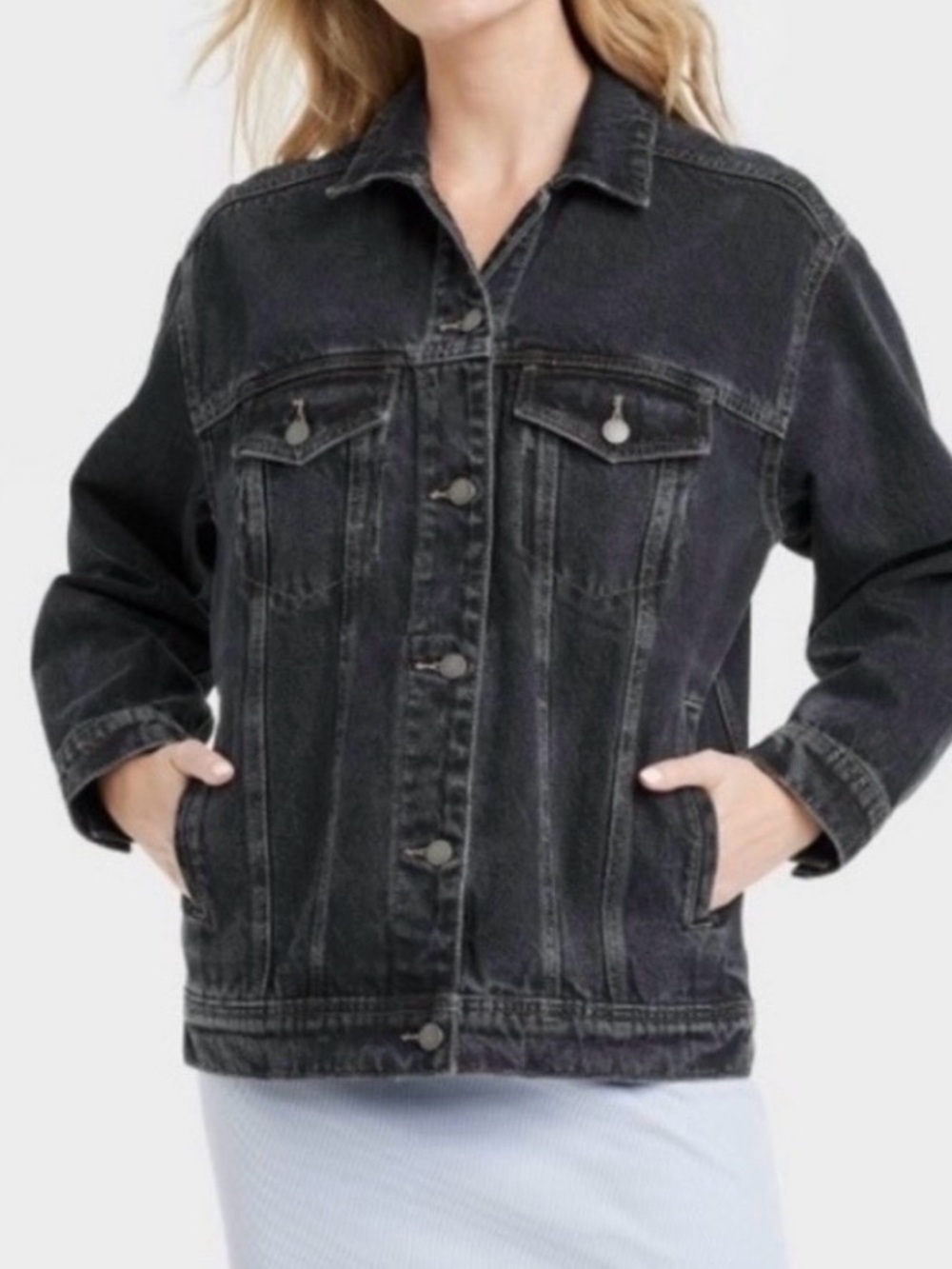 Universal Thread Washed Black Denim Jacket - Women's SU1